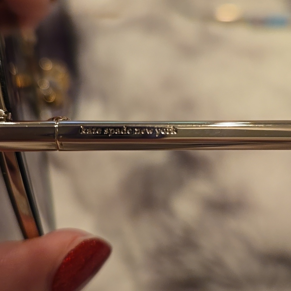 Kate Spade Maryam Gold and Black Oversized Sunglasses Brand New in Case - Picture 5 of 14